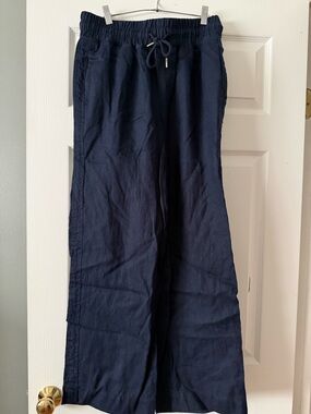 NWOT Quince Dark Navy Elastic Waist Pull-On Pants